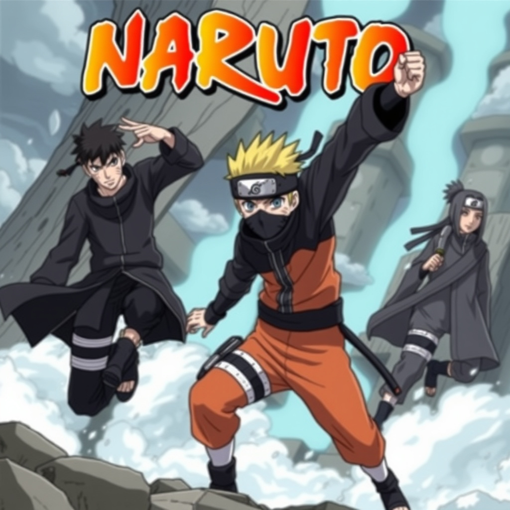 Naruto anime cover art showing ninja adventure